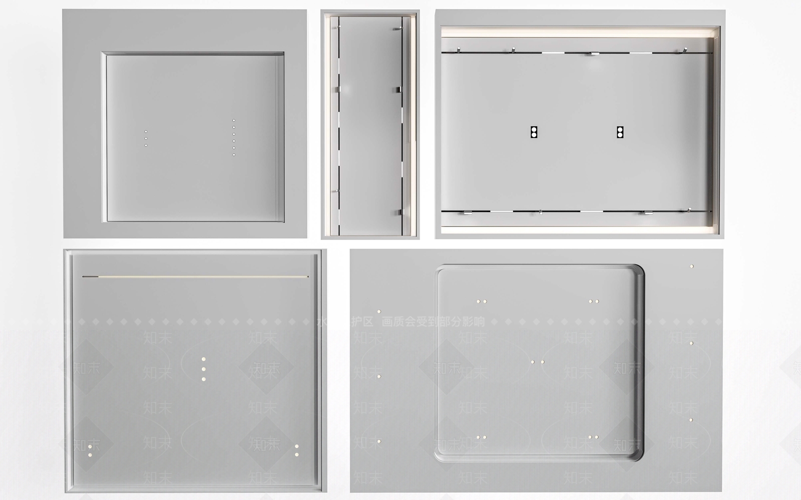 现代客厅吊顶3D模型下载【ID:1155830143】