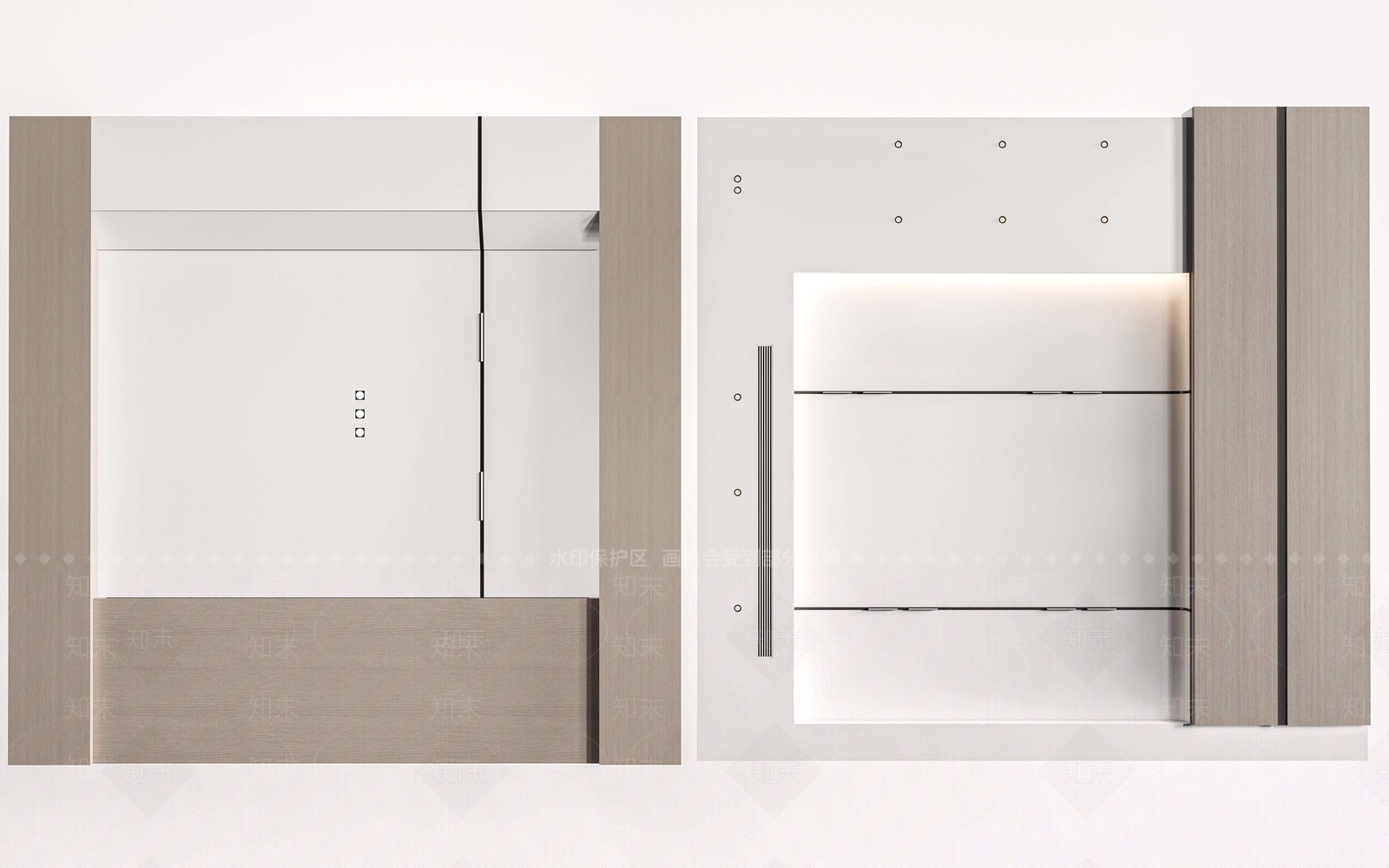 现代客厅吊顶3D模型下载【ID:1155830308】