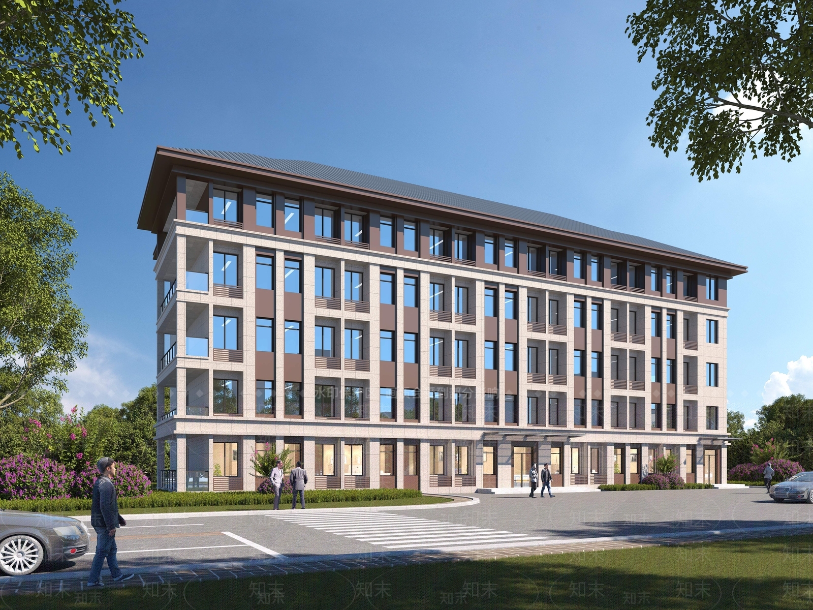 新中式宿舍楼3D模型下载【ID:1155834589】