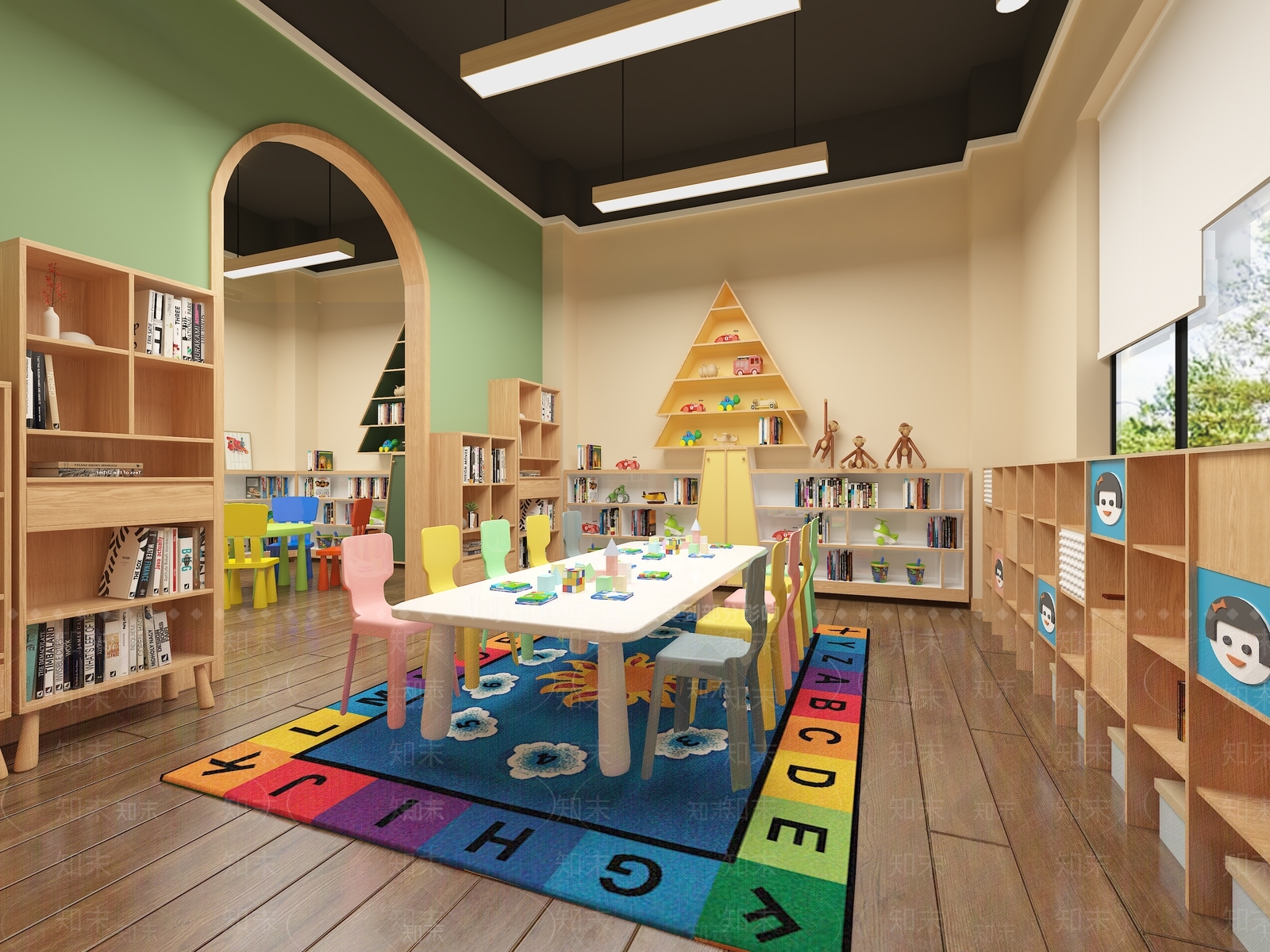 现代幼儿园3D模型下载【ID:1155835836】