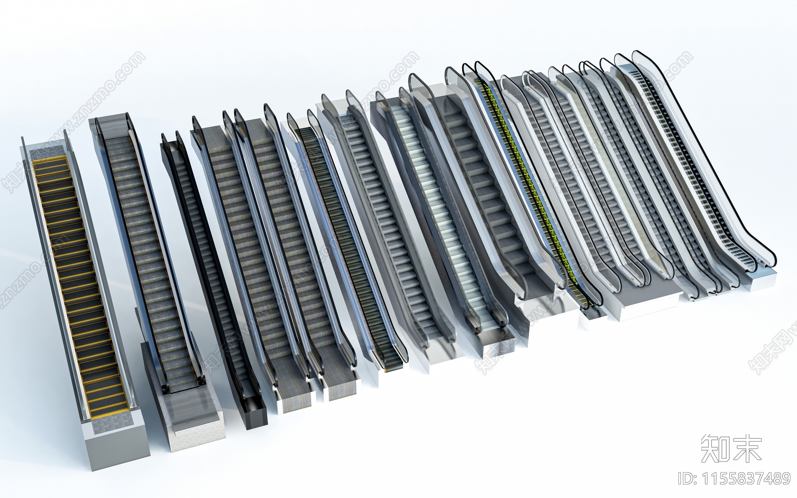 现代自动扶梯3D模型下载【ID:1155837489】