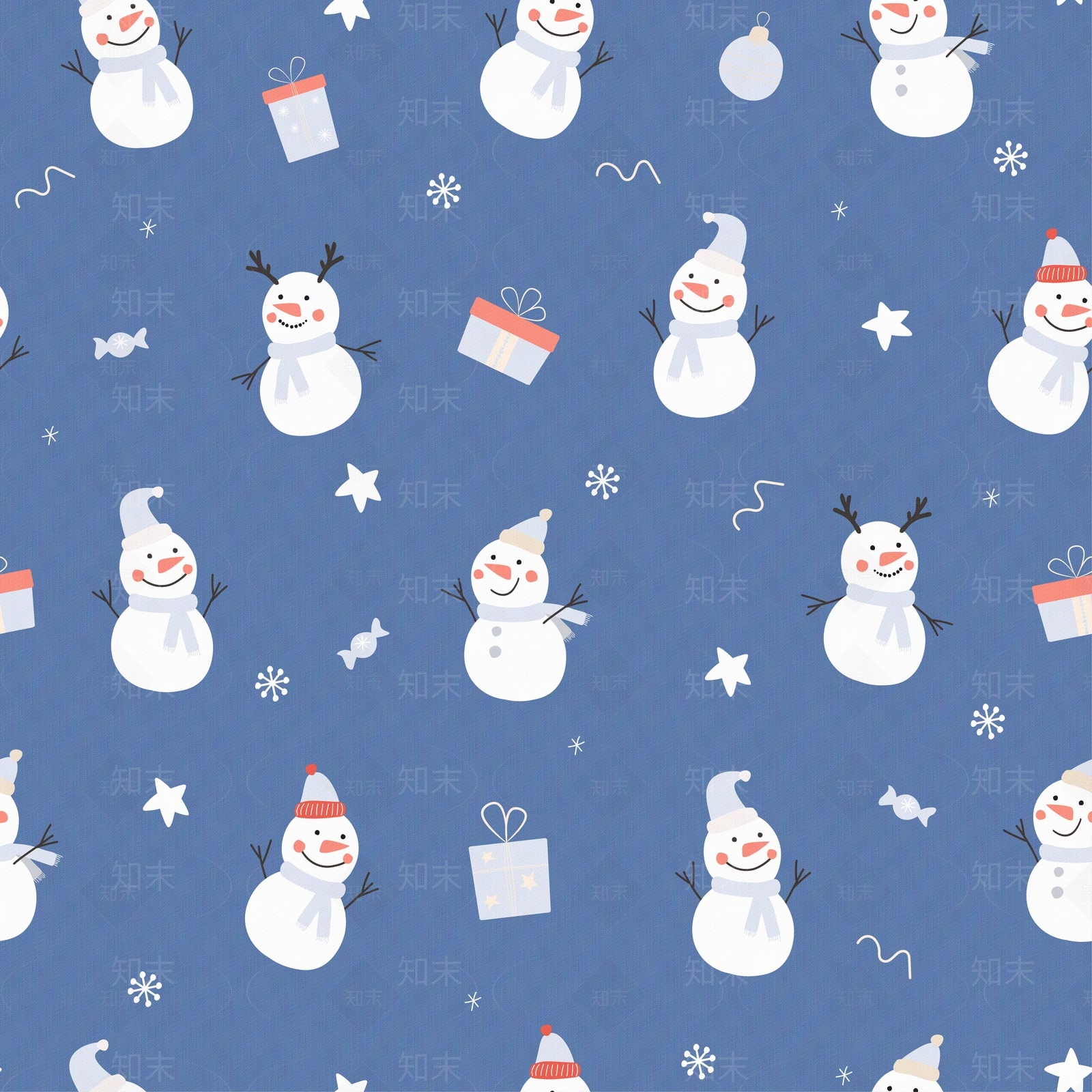 无缝圣诞卡通儿童壁纸贴图下载【ID:1155841800】