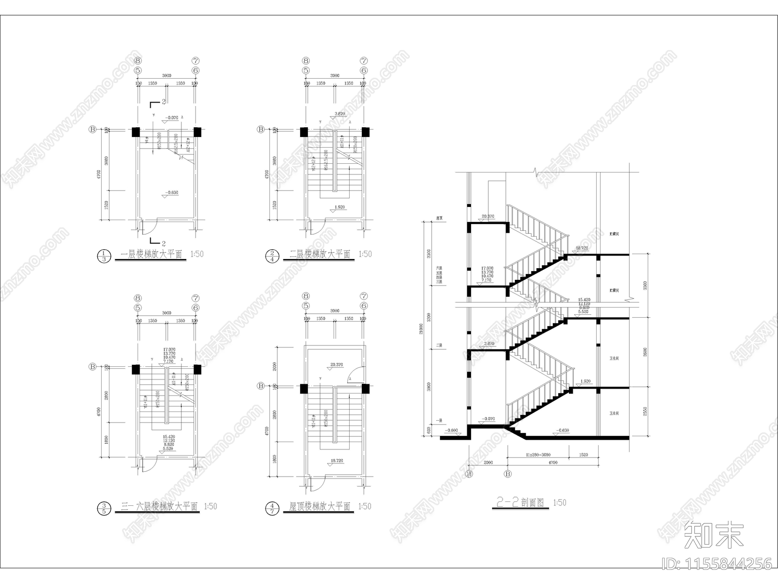 综合大楼建筑设计图纸cad施工图下载【ID:1155844256】