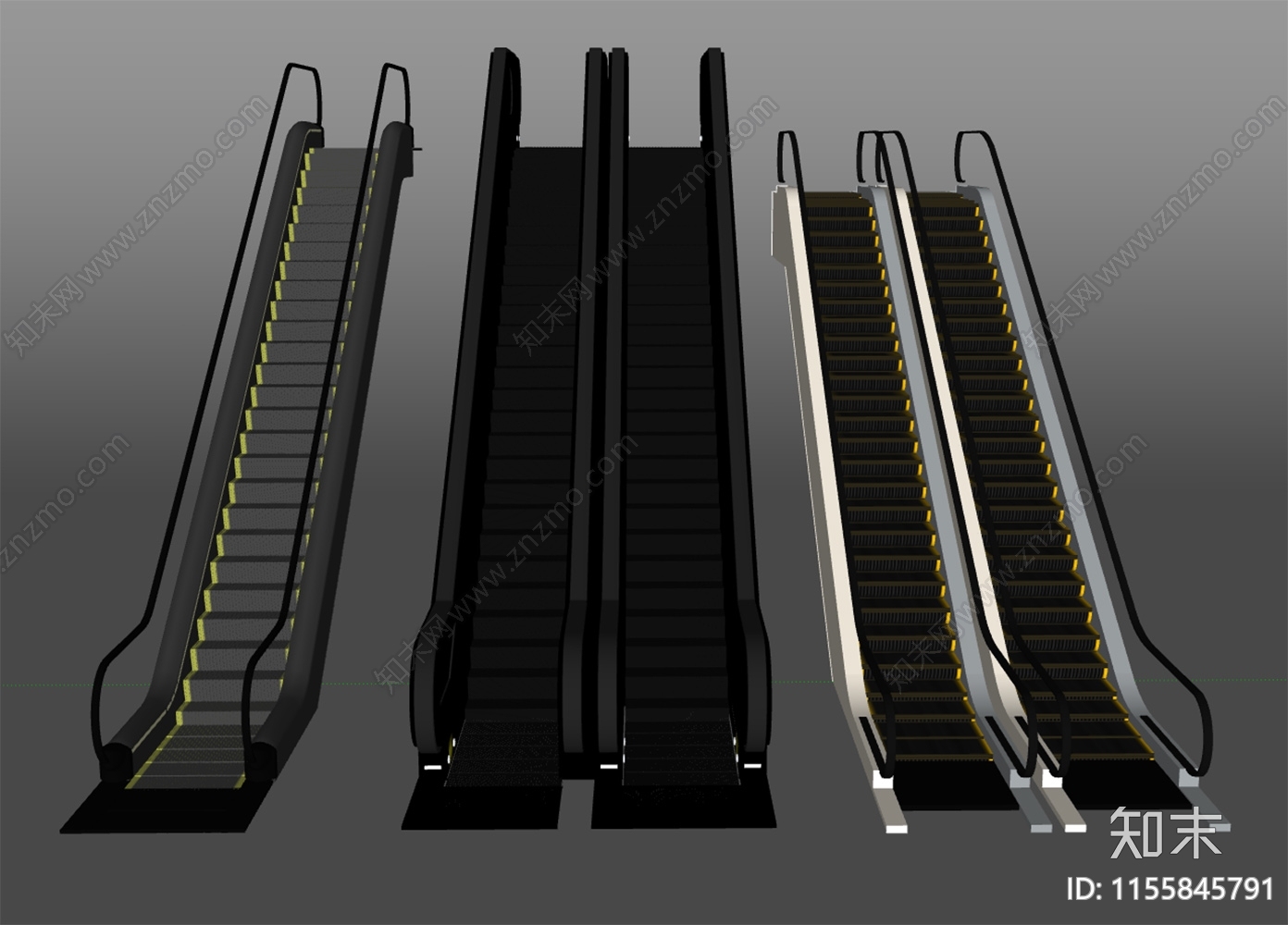 现代自动扶梯组合SU模型下载【ID:1155845791】