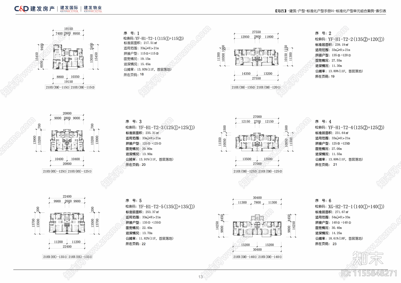 建发海西标准化户型库cad施工图下载【ID:1155848271】