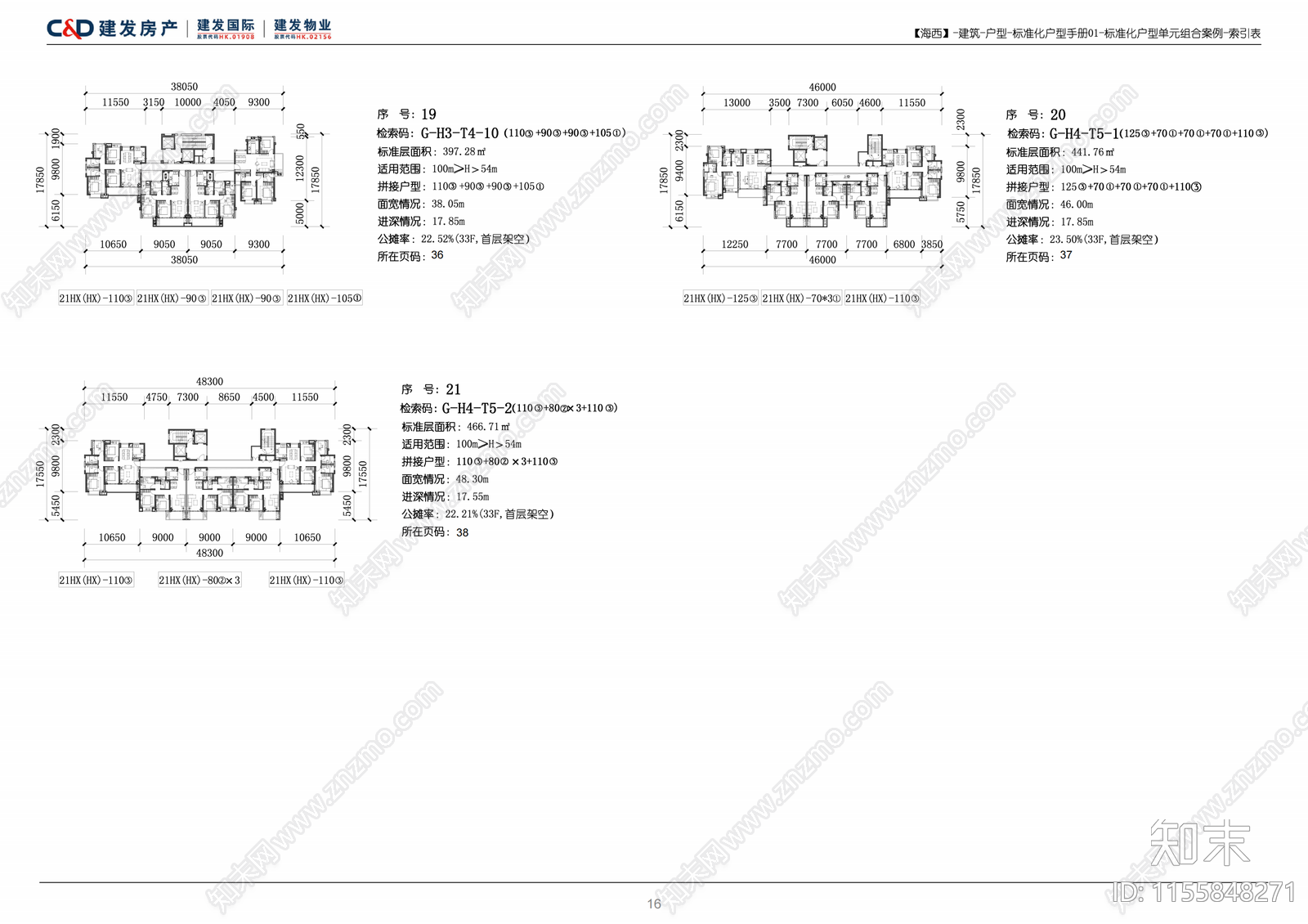 建发海西标准化户型库cad施工图下载【ID:1155848271】