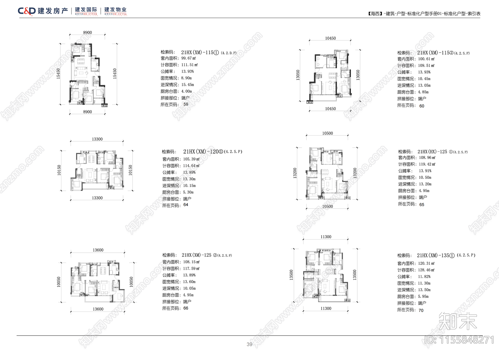 建发海西标准化户型库cad施工图下载【ID:1155848271】