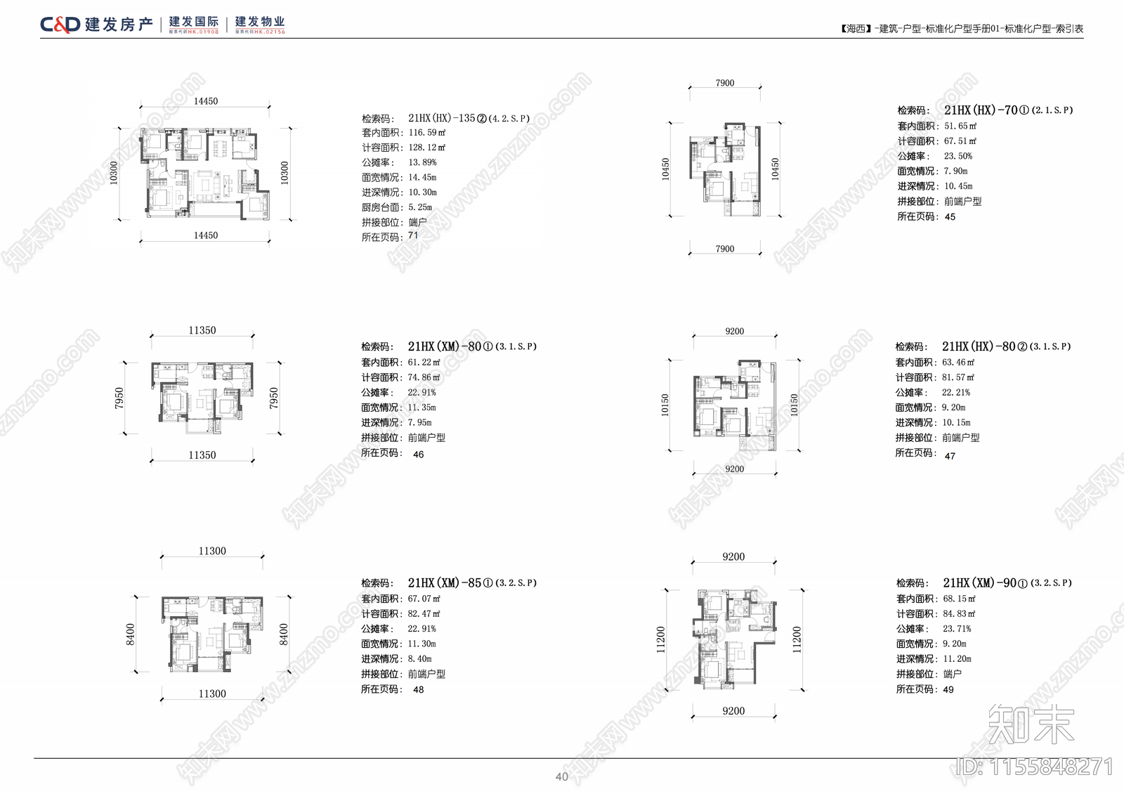 建发海西标准化户型库cad施工图下载【ID:1155848271】