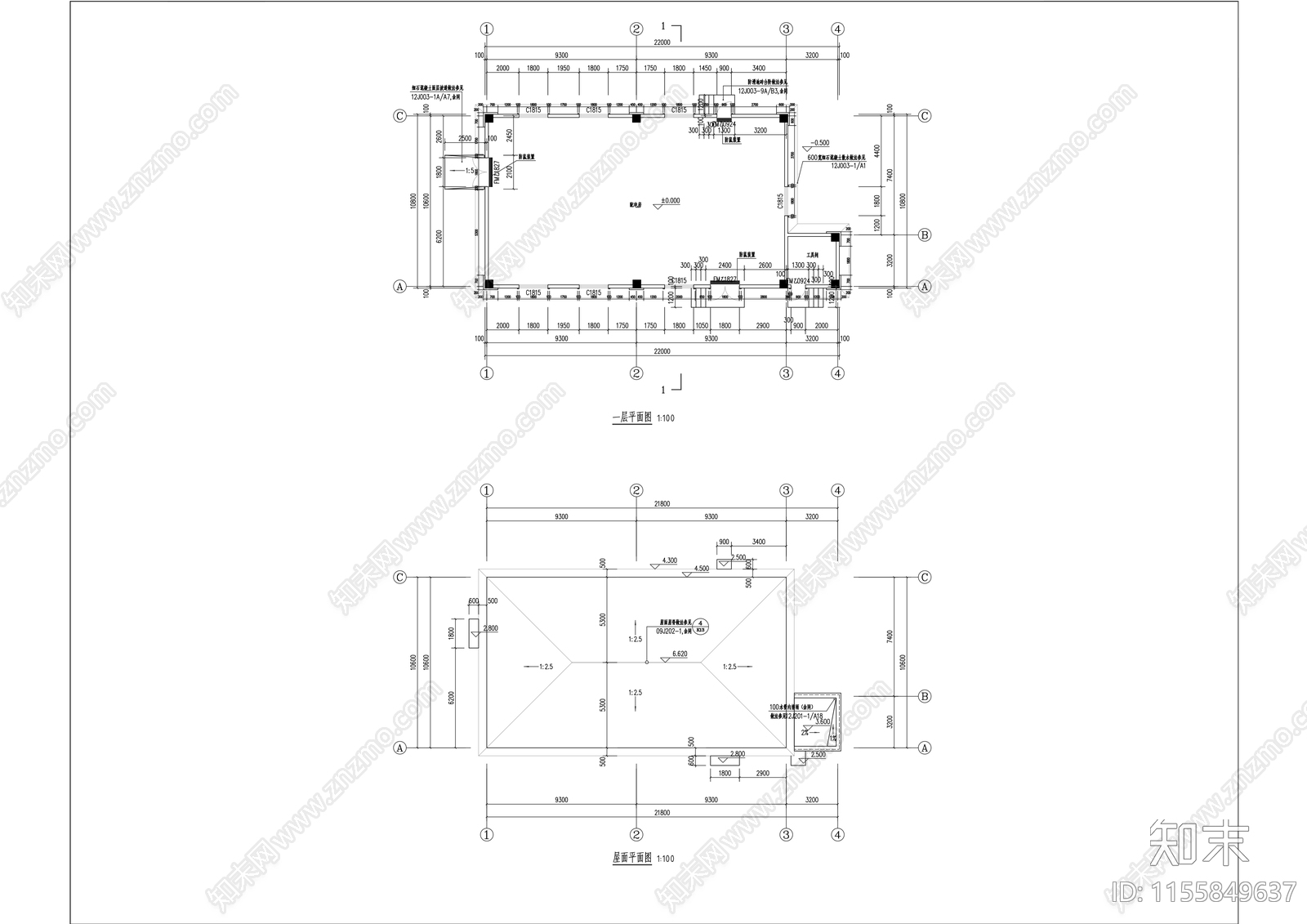 现代住宅小区开闭所配电房水泵房垃圾站合辑cad施工图下载【ID:1155849637】