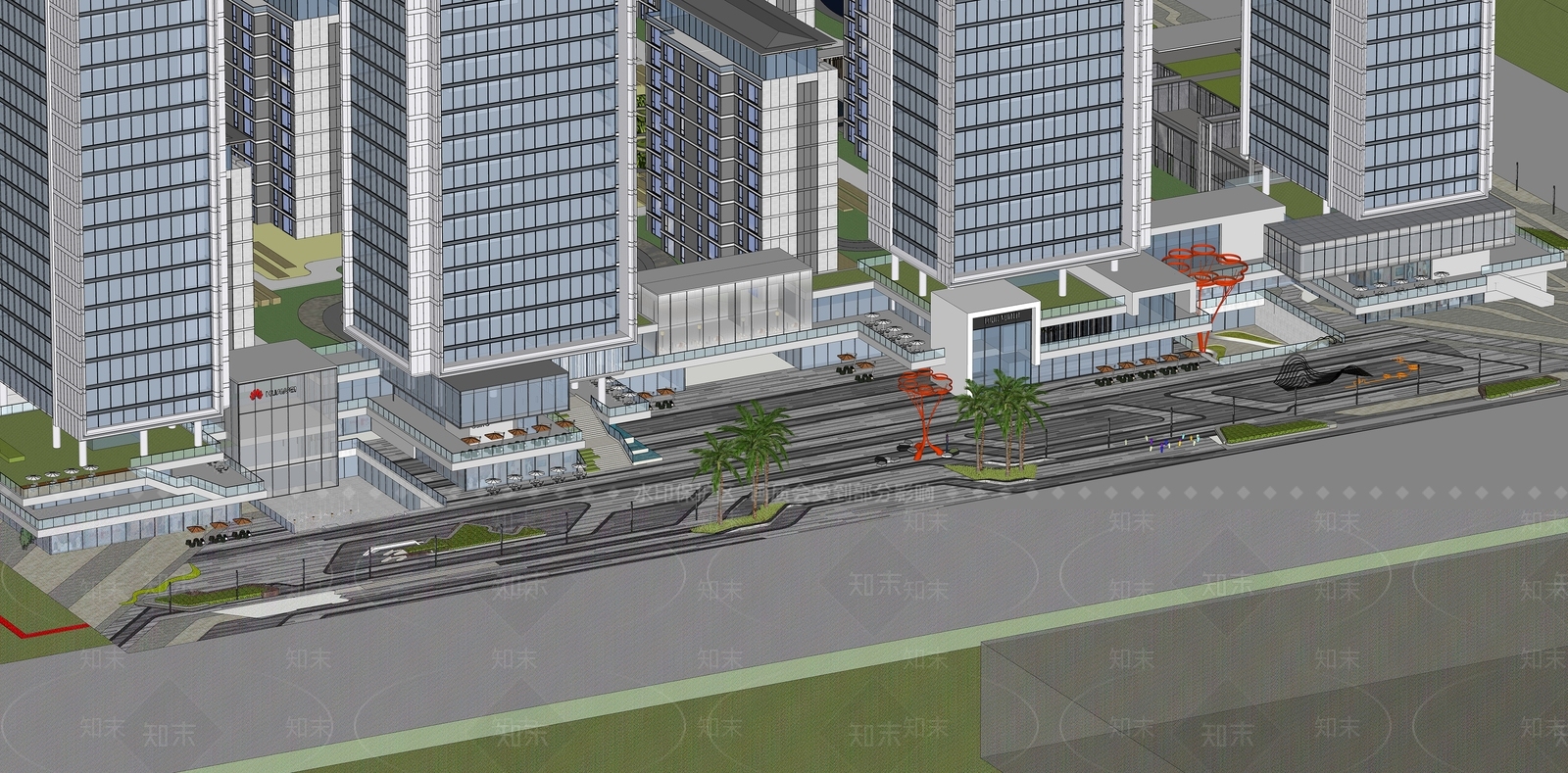 现代商场SU模型下载【ID:1155851403】