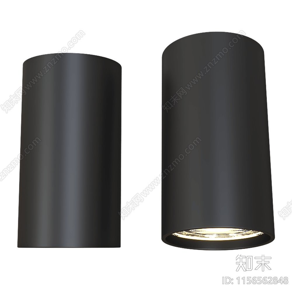 现代筒灯3D模型下载【ID:1156562848】
