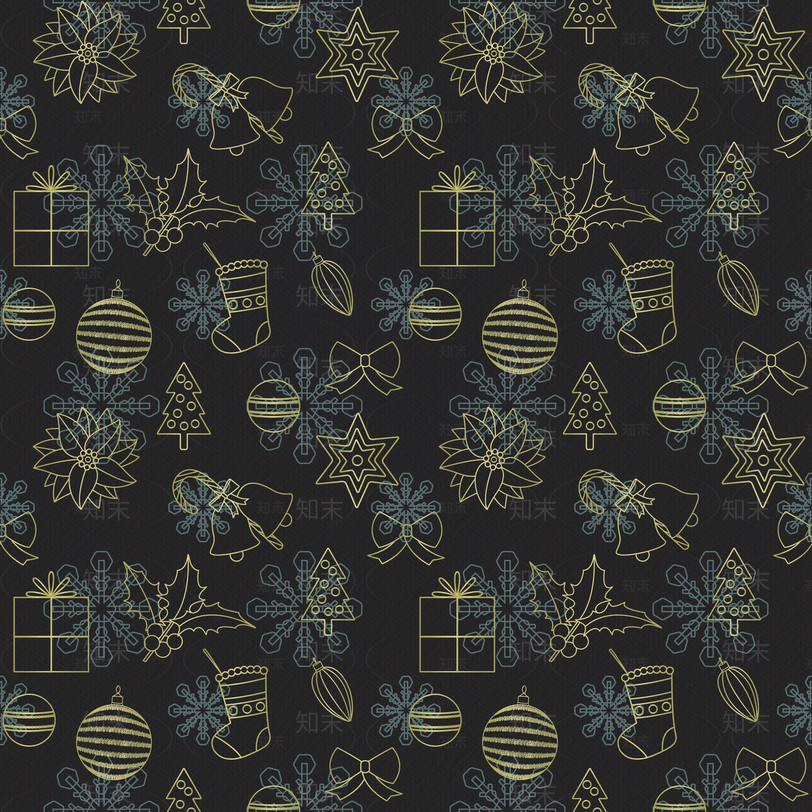 无缝圣诞卡通儿童壁纸贴图下载【ID:1155855127】