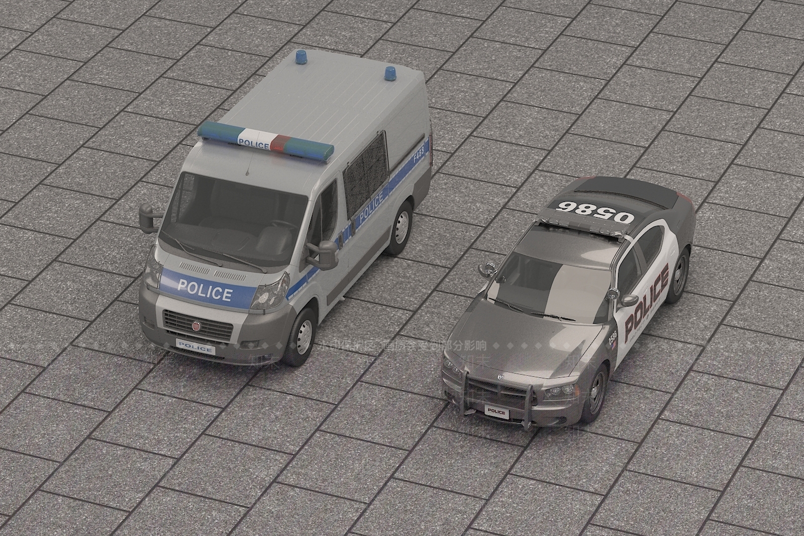 警车3D模型下载【ID:1155855482】