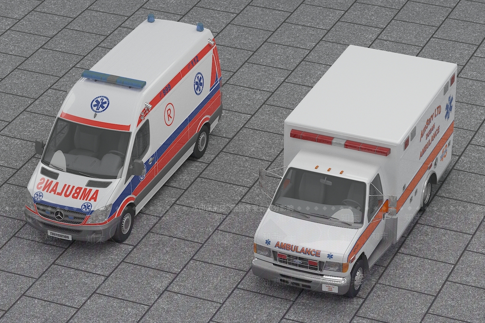 救护车3D模型下载【ID:1155855486】