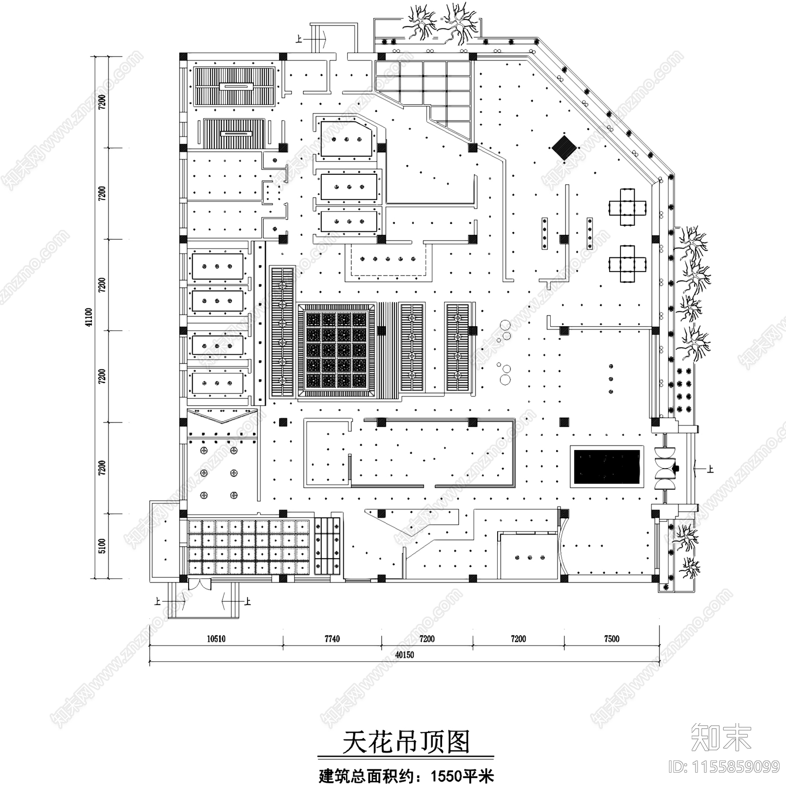 新中式茶颜观舍茶室茶具茶馆文化店室内工装cad施工图下载【ID:1155859099】