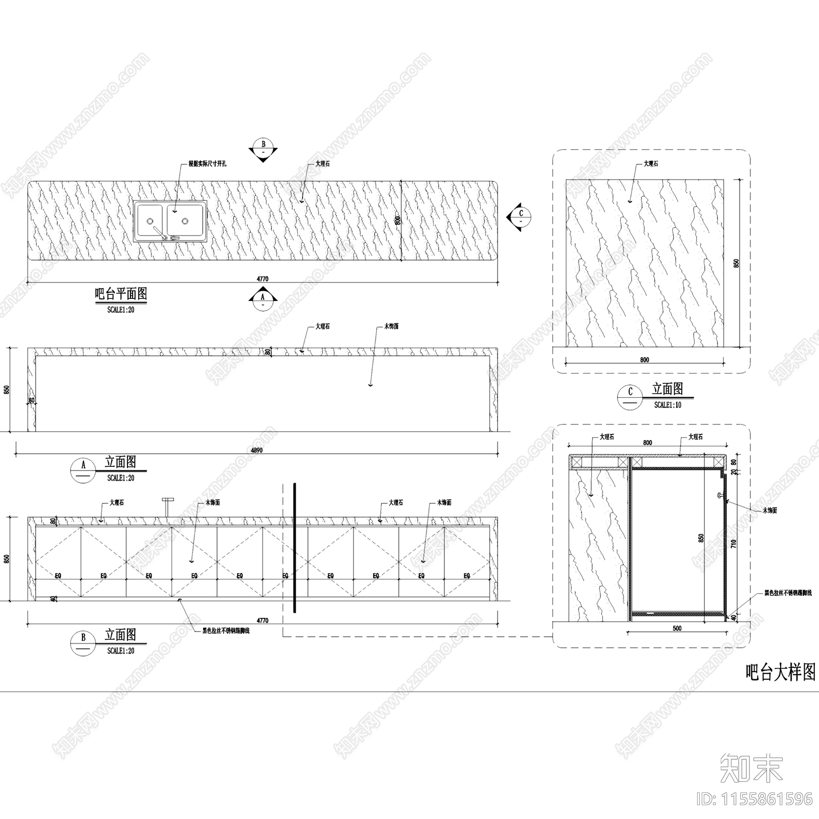 新中式广州半藏客堂茶酒室会所室内工装cad施工图下载【ID:1155861596】