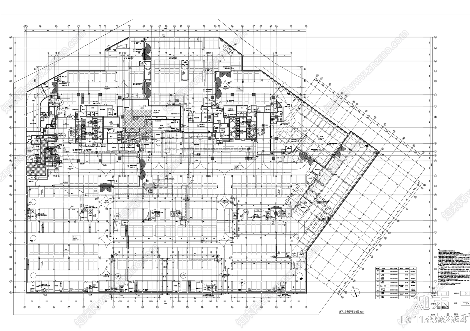 产业园土建cad施工图下载【ID:1155862944】