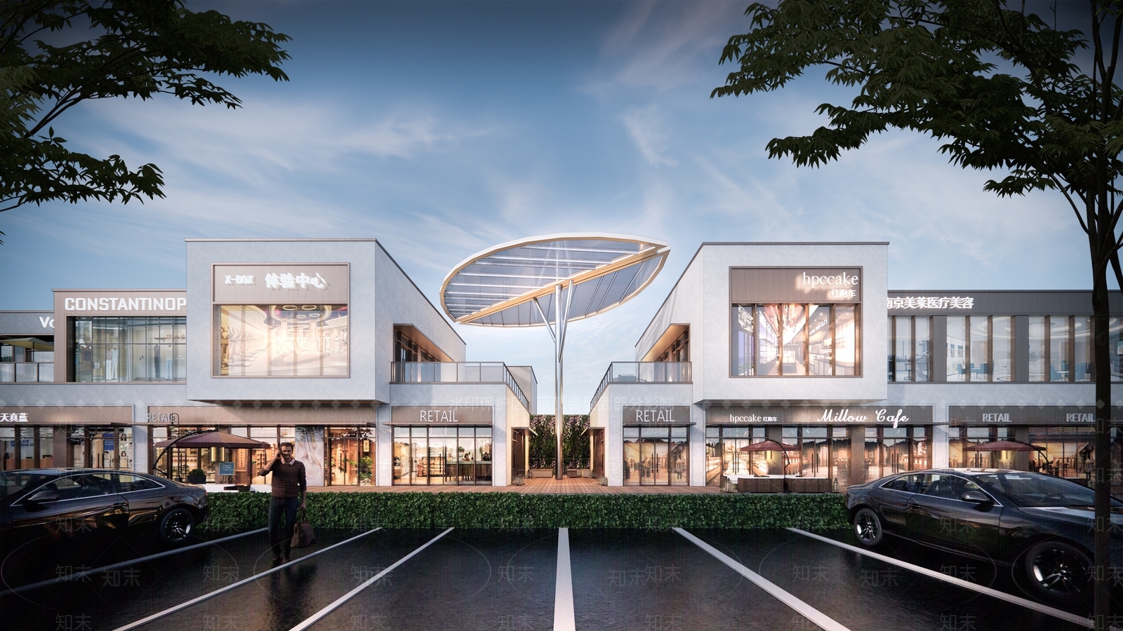 现代风格露台沿街商业SU模型下载【ID:1156197335】