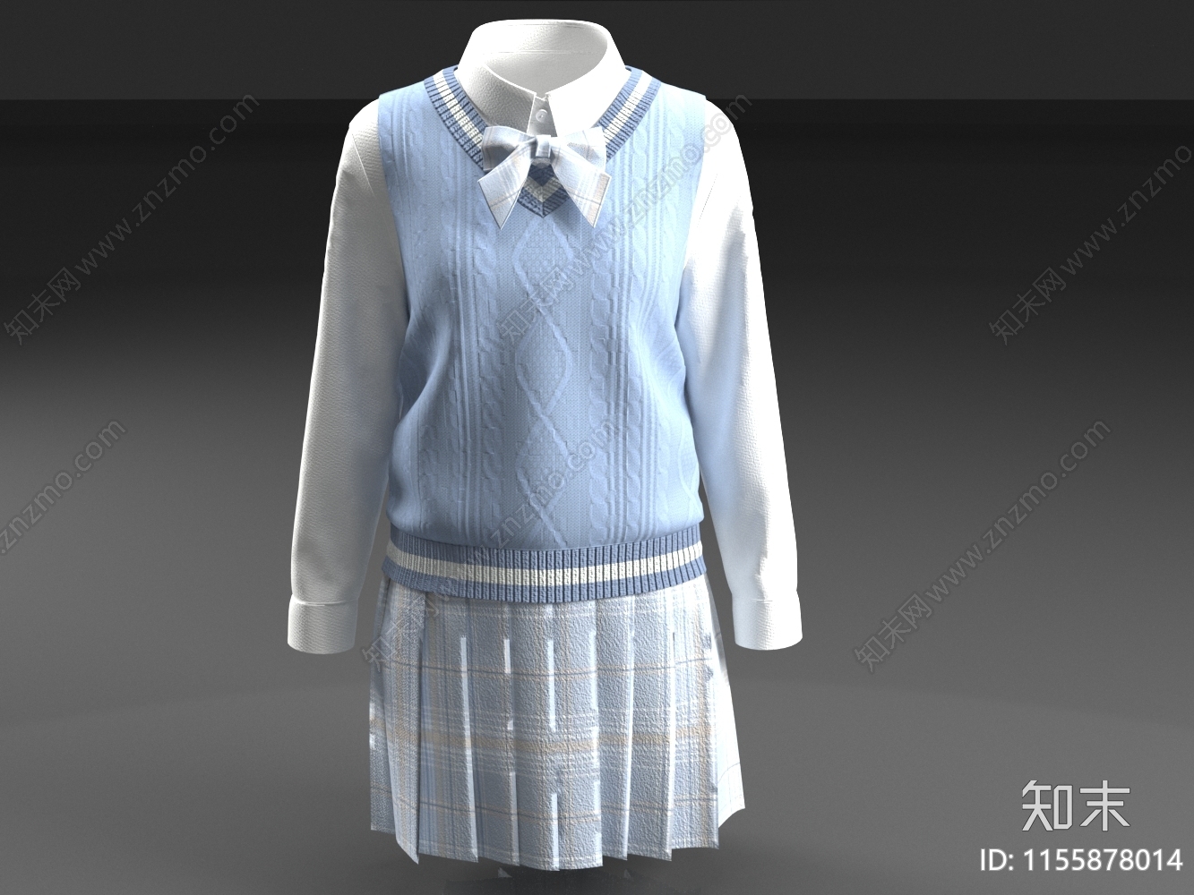 校服3D模型下载【ID:1155878014】