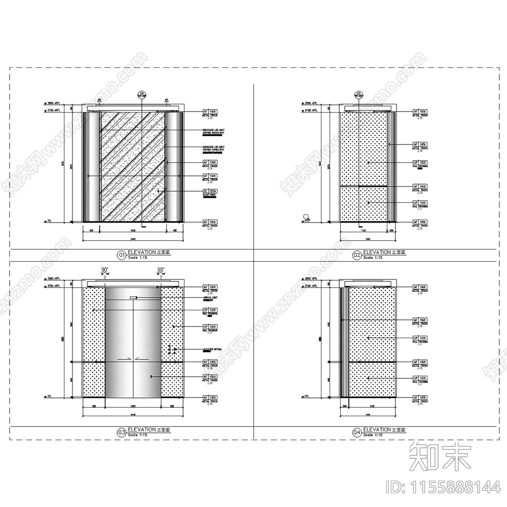 电梯轿厢装cad施工图下载【ID:1155888144】