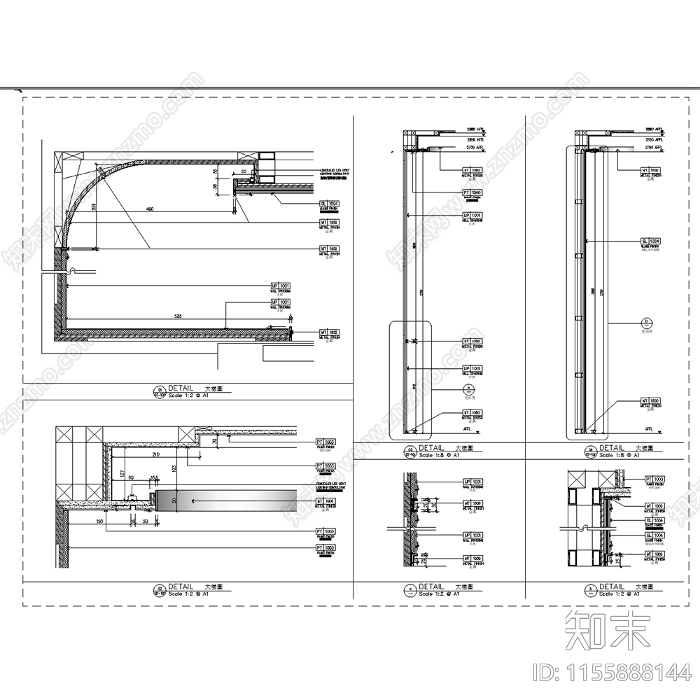 电梯轿厢装cad施工图下载【ID:1155888144】