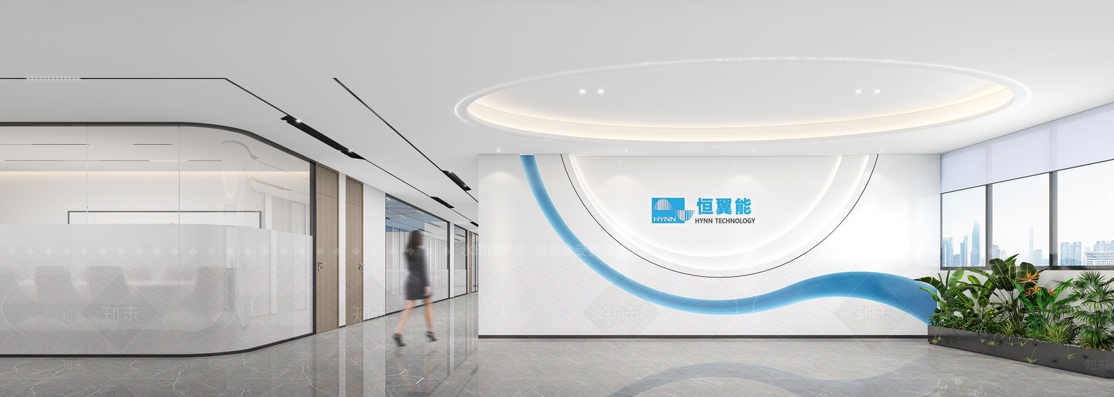 现代办公前厅3D模型下载【ID:1155887105】