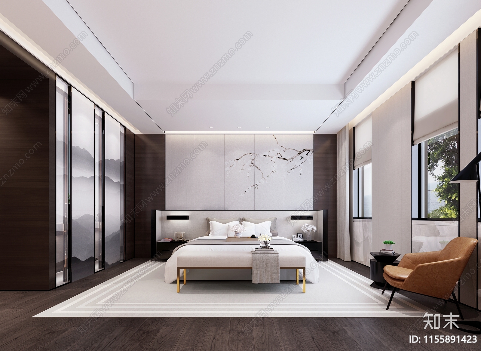银湖翡翠三层新中式别墅cad施工图下载【ID:1155891423】