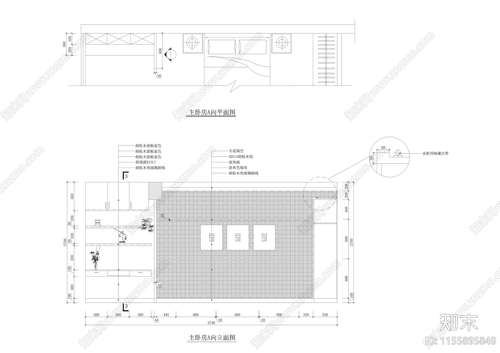 某住宅室内装修设计图cad施工图下载【ID:1155895849】