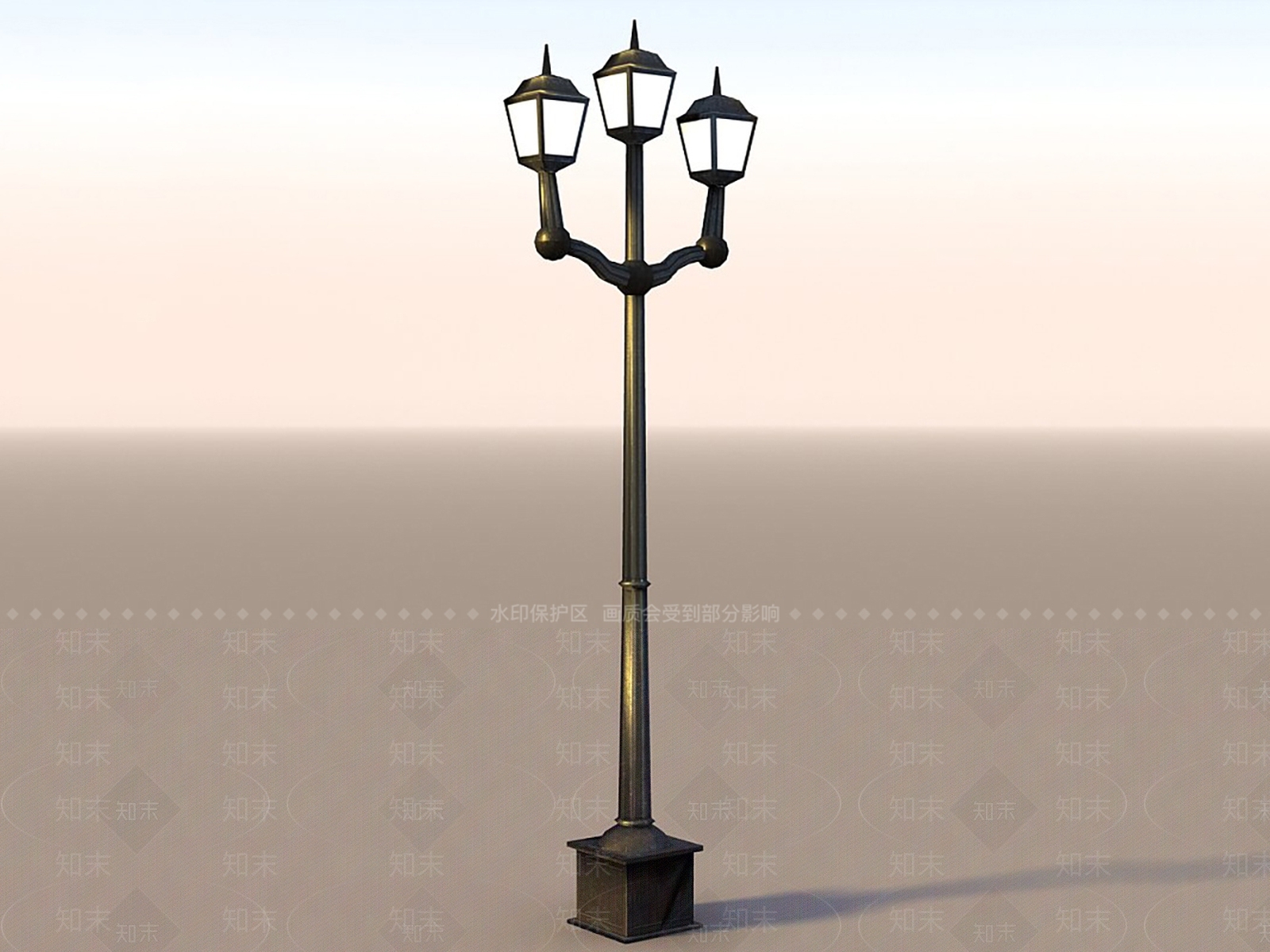 简欧路灯3D模型下载【ID:1155902034】