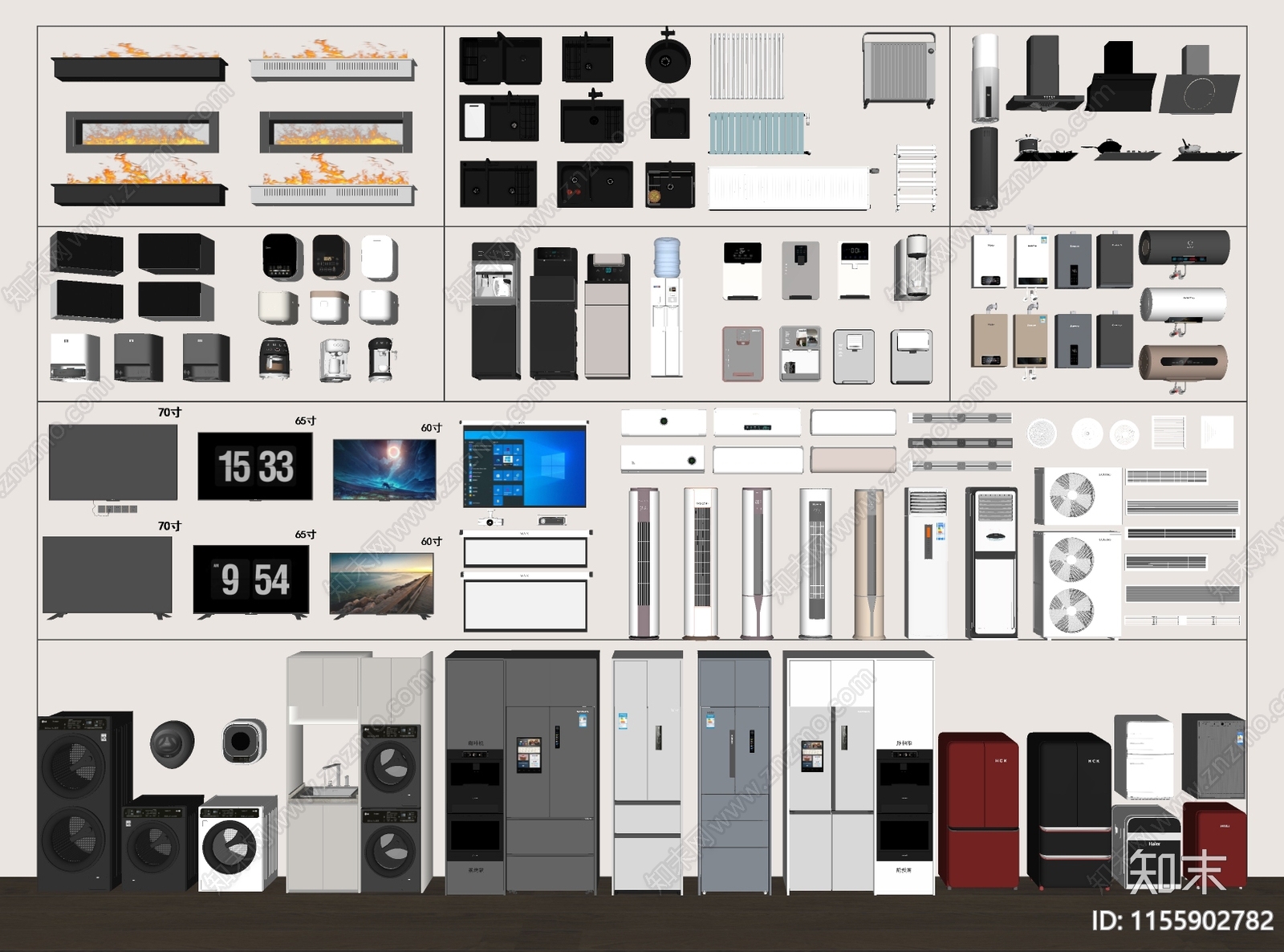 家用电器组合SU模型下载【ID:1155902782】