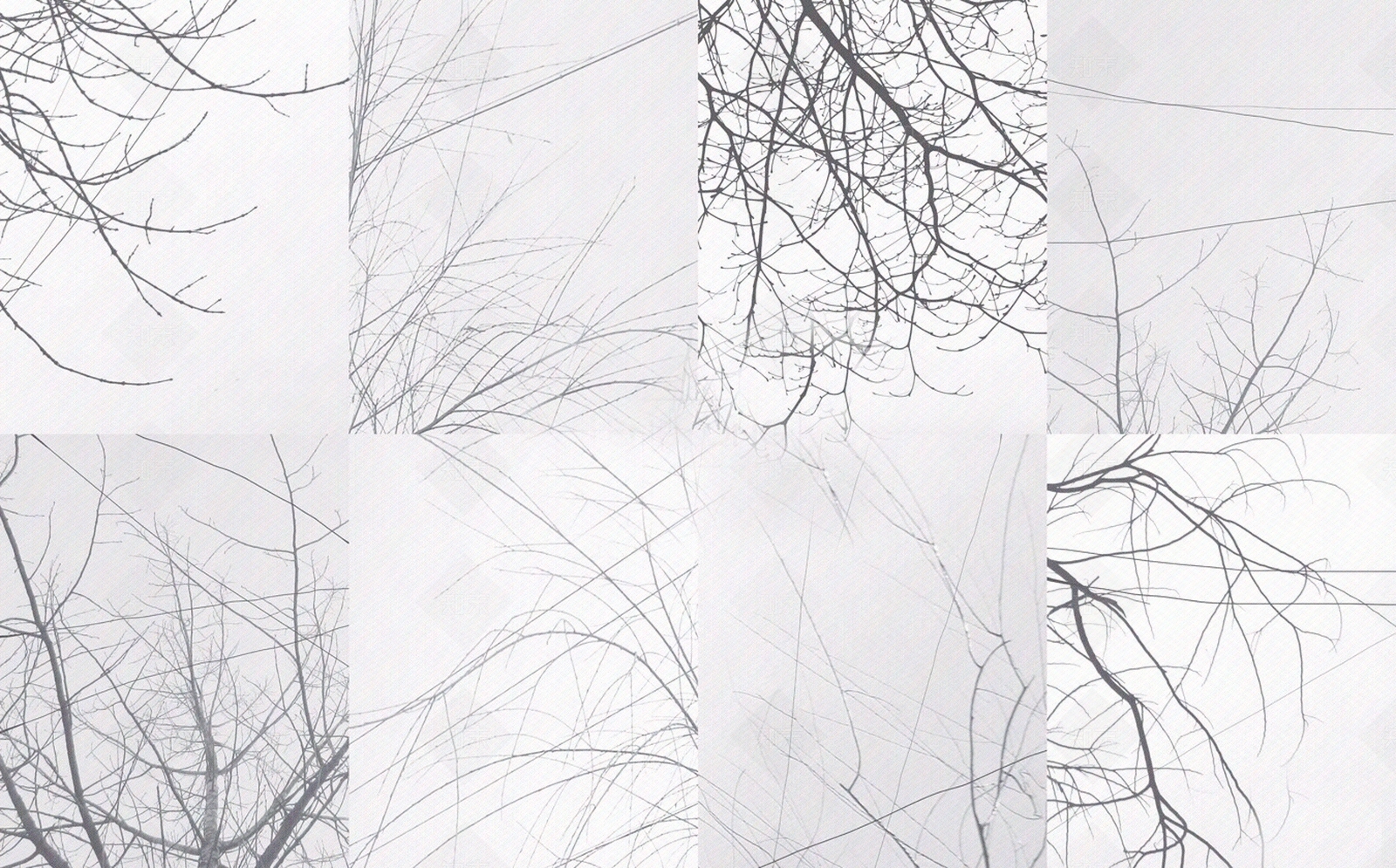 树枝壁布硬包贴图下载【ID:1155904587】