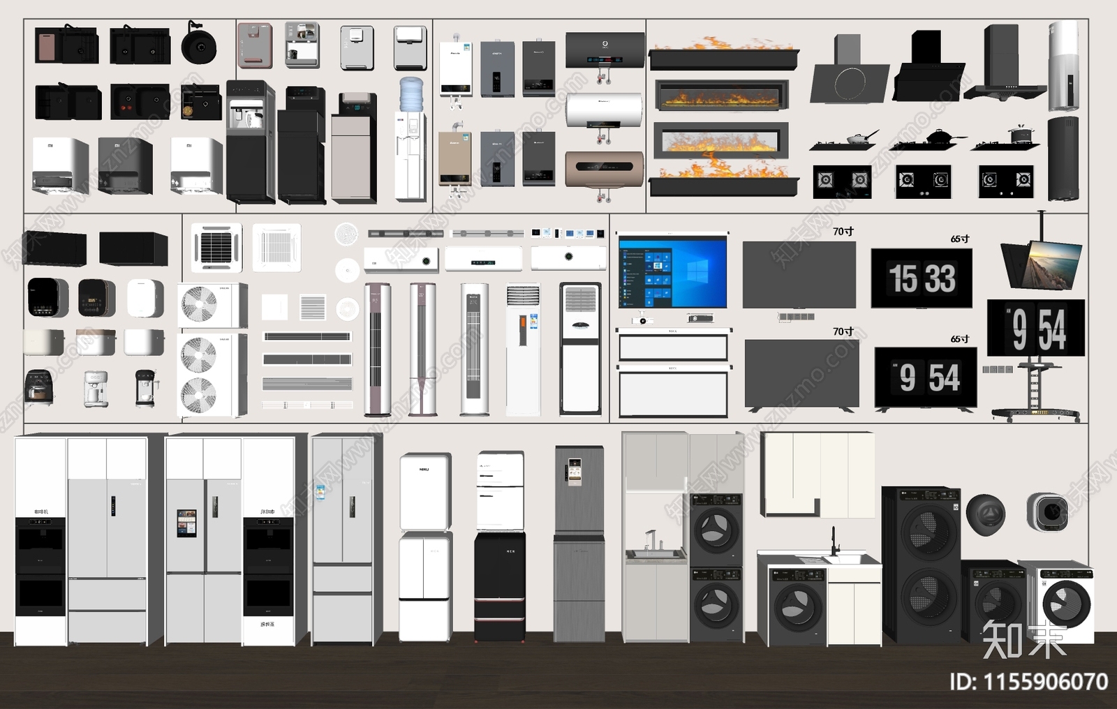 家用电器组合SU模型下载【ID:1155906070】