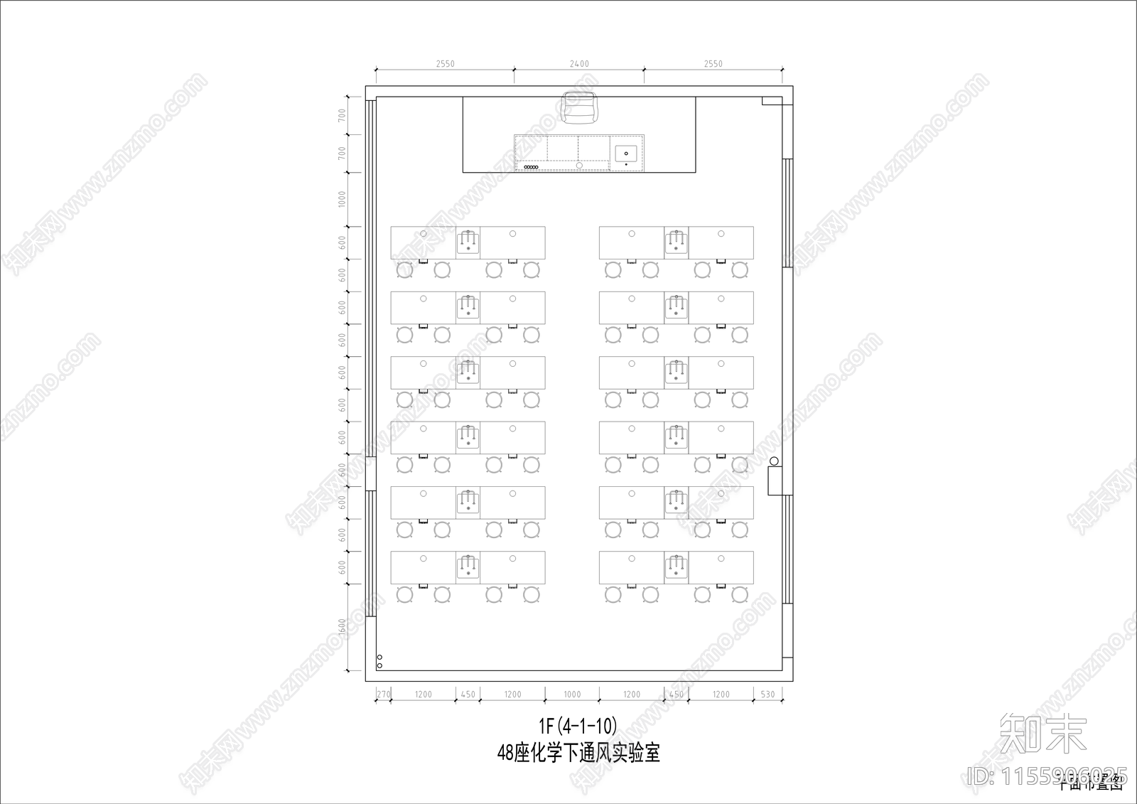 学校物理理化学实验室cad施工图下载【ID:1155906025】