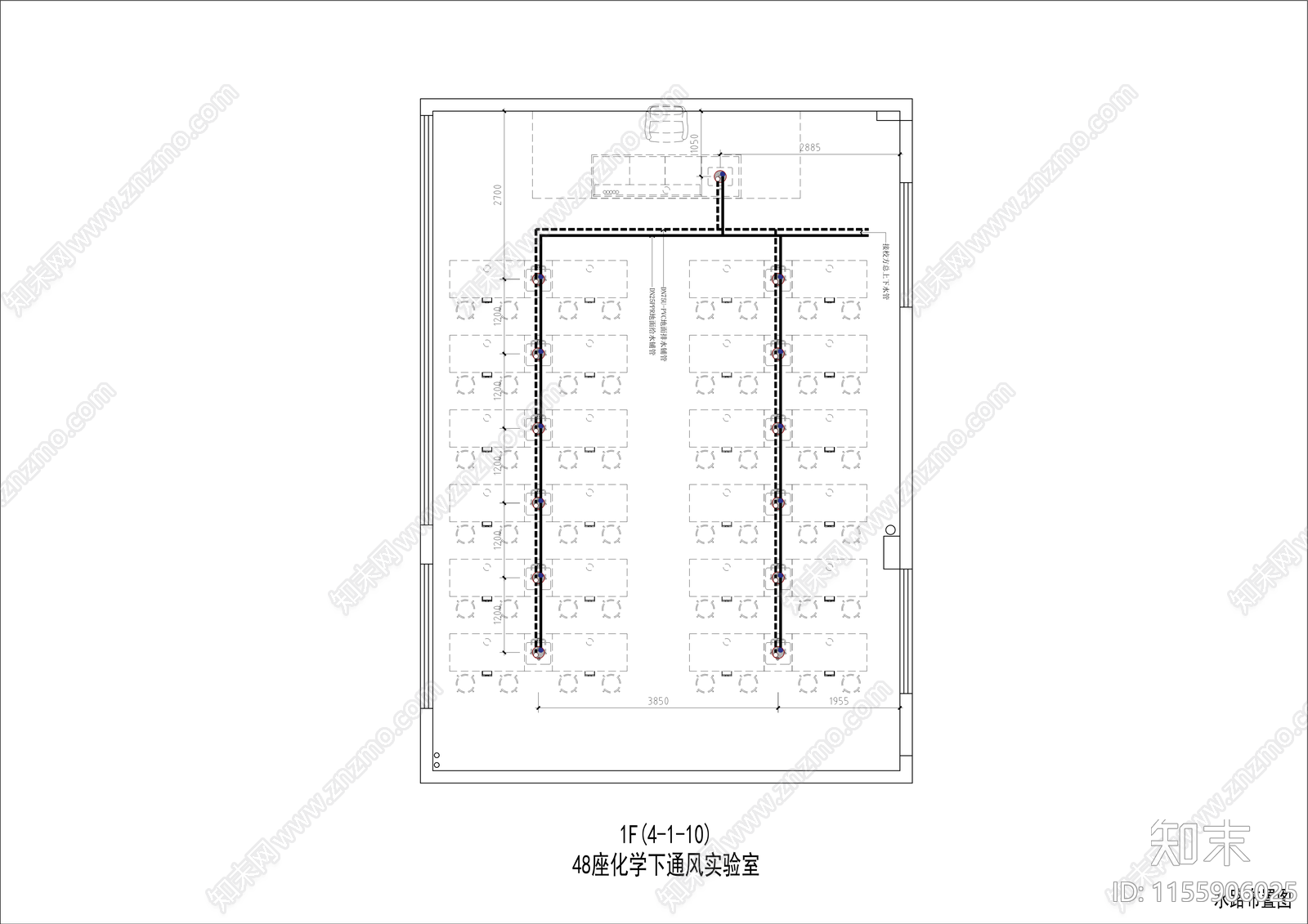 学校物理理化学实验室cad施工图下载【ID:1155906025】