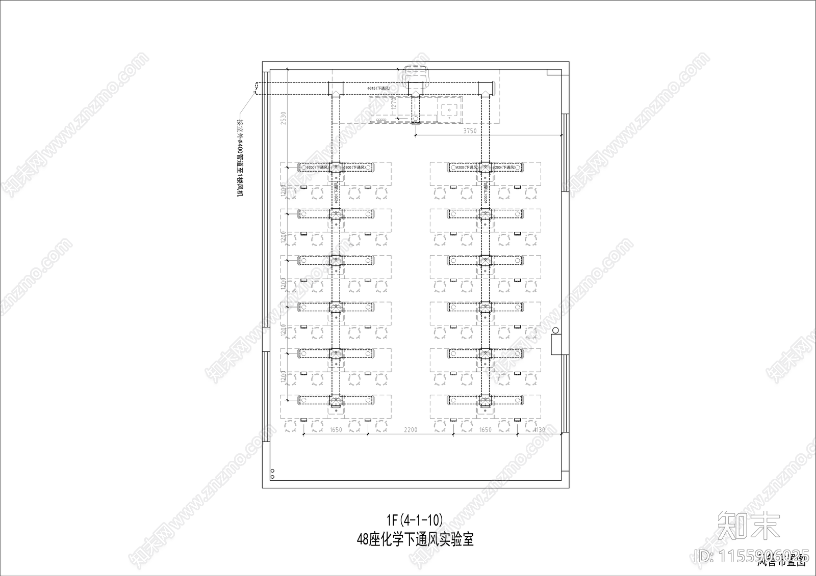 学校物理理化学实验室cad施工图下载【ID:1155906025】