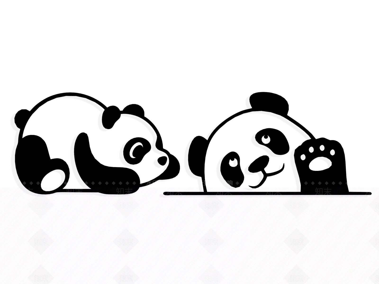 现代熊猫图案SU模型下载【ID:1155908870】