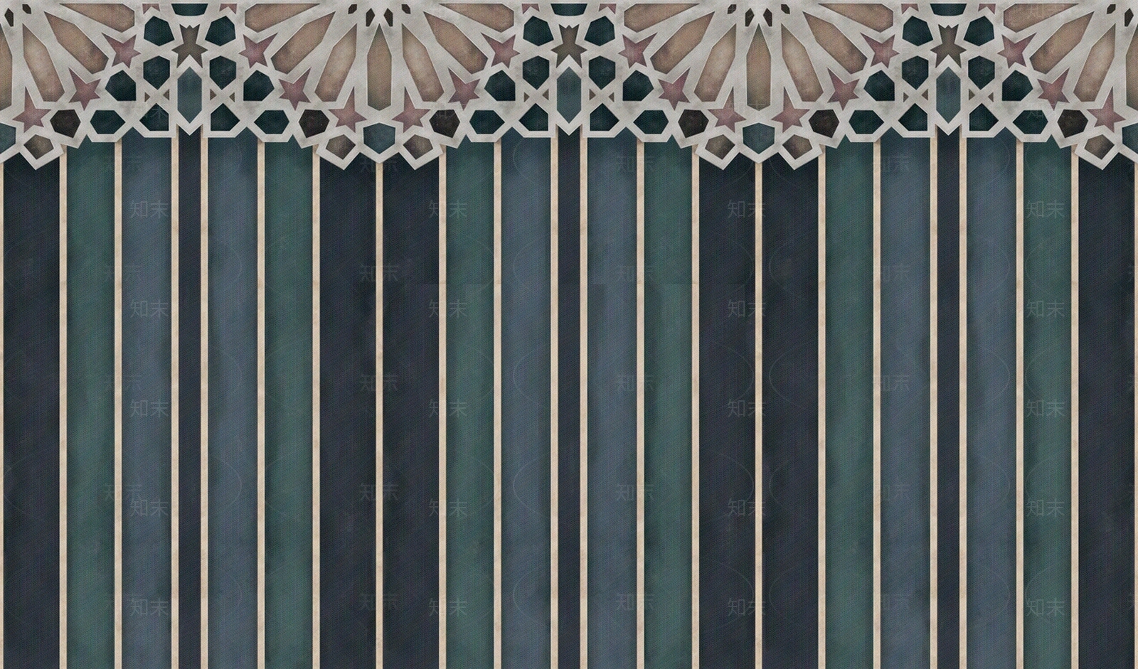 欧式蓝色复古壁布贴图下载【ID:1155909630】