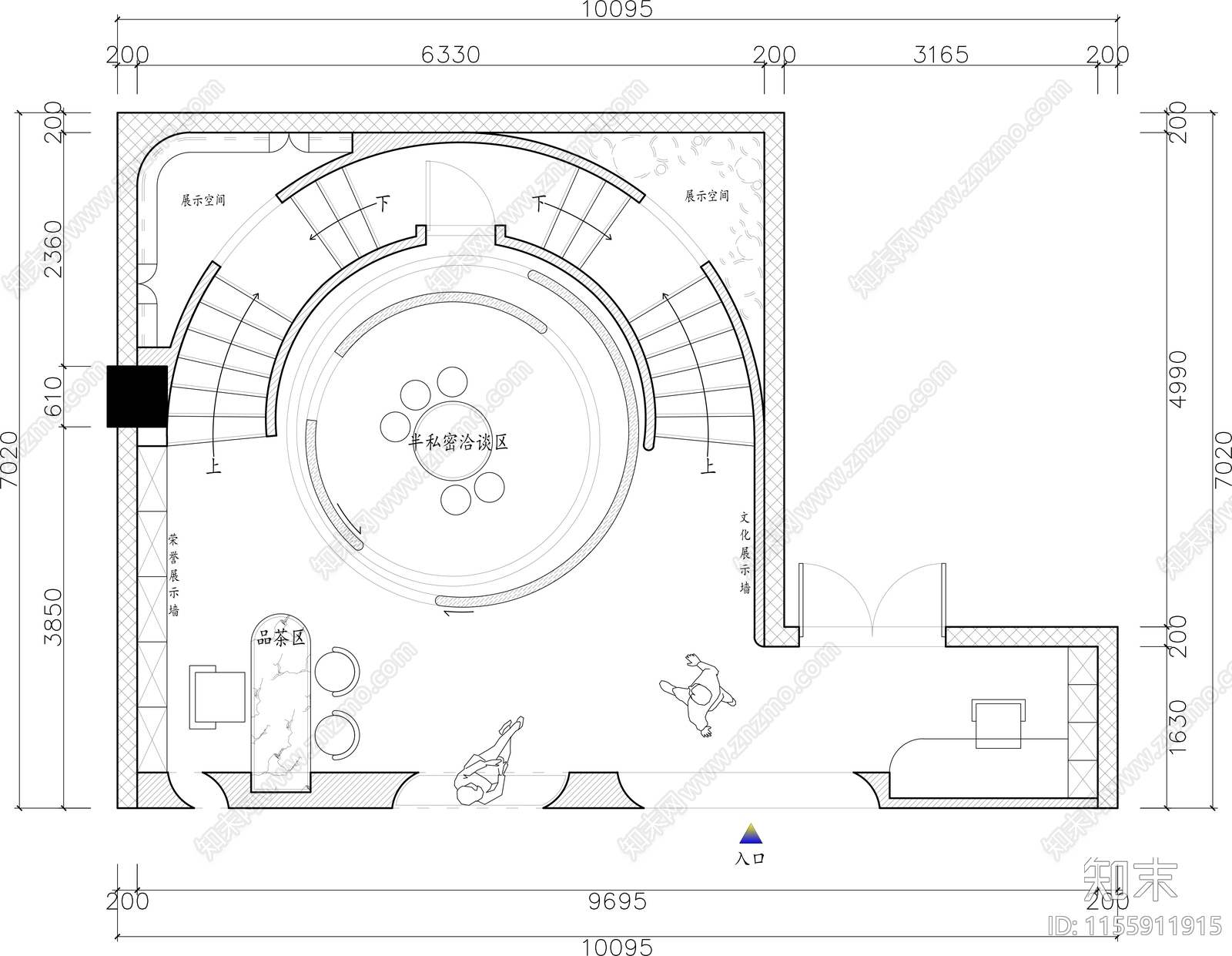 展厅cad施工图下载【ID:1155911915】