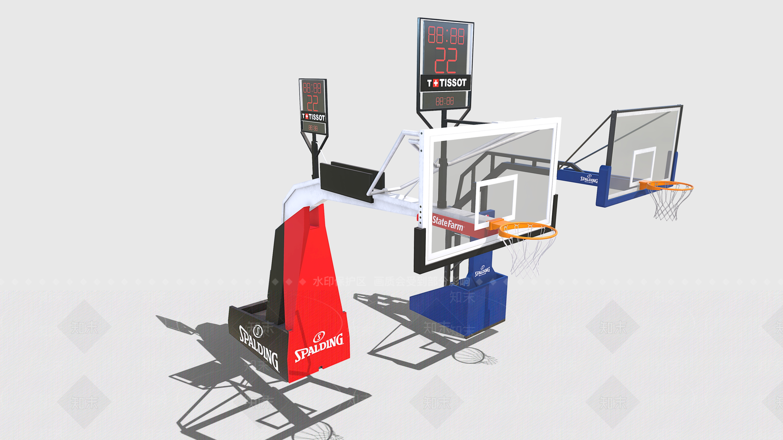 现代运动器材3D模型渲染效果图