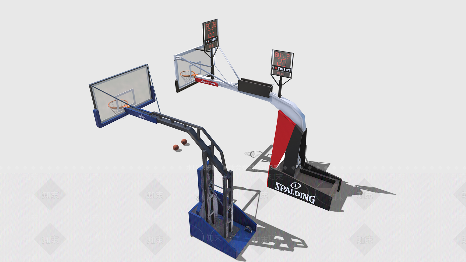 现代篮球框3D模型下载【ID:1155915785】