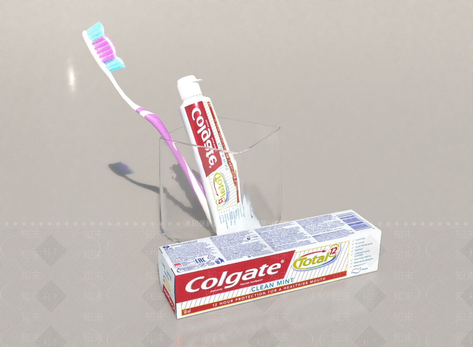 牙膏3D模型下载【ID:1155917316】