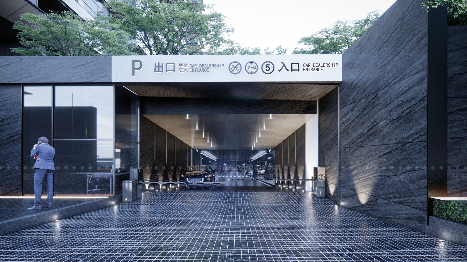 现代地库入口SU模型下载【ID:1155920635】