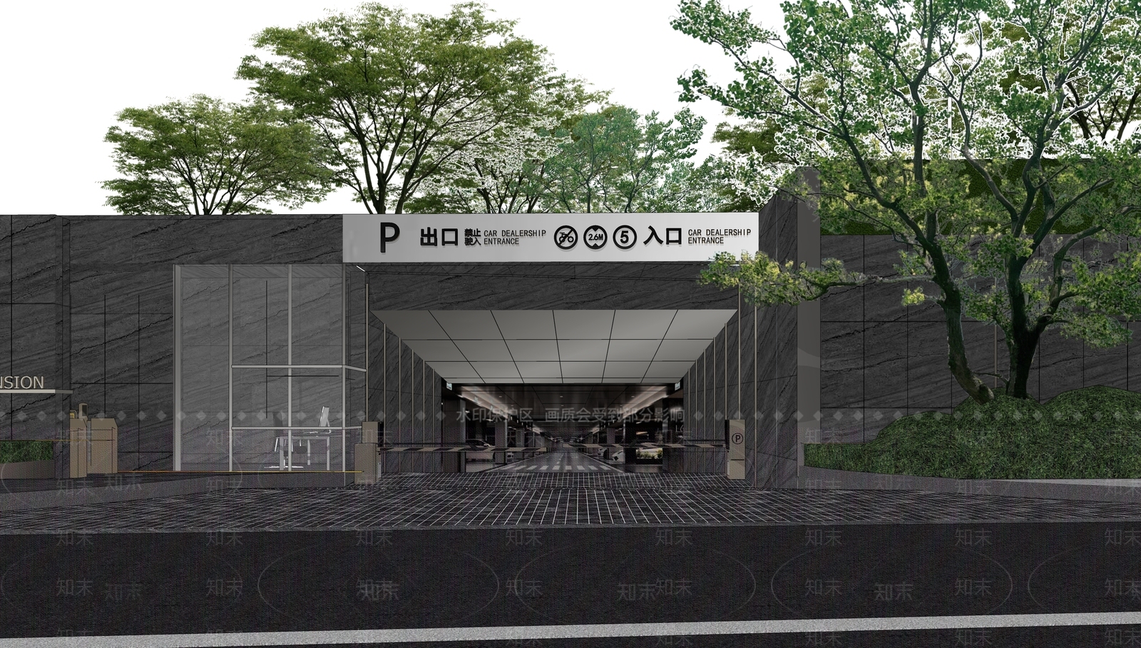 现代地库入口SU模型下载【ID:1155920635】