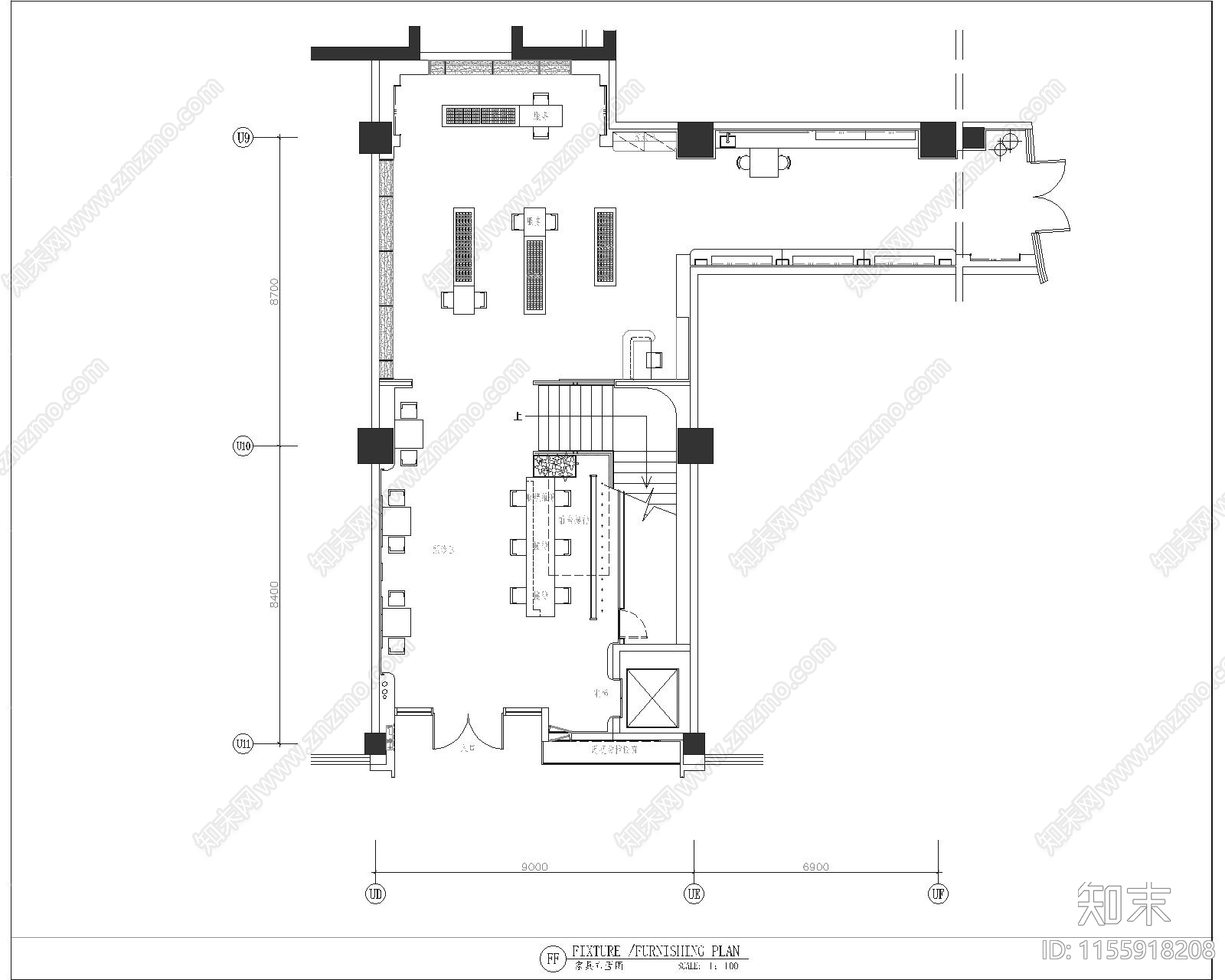 眼镜店cad施工图下载【ID:1155918208】