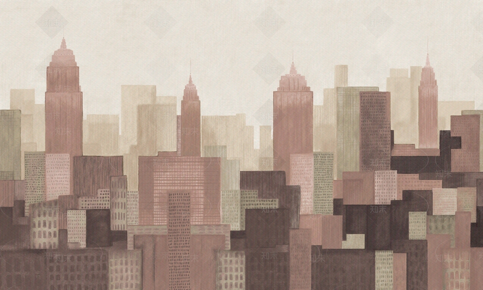 现代儿童房建筑壁布壁纸贴图下载【ID:1155922447】