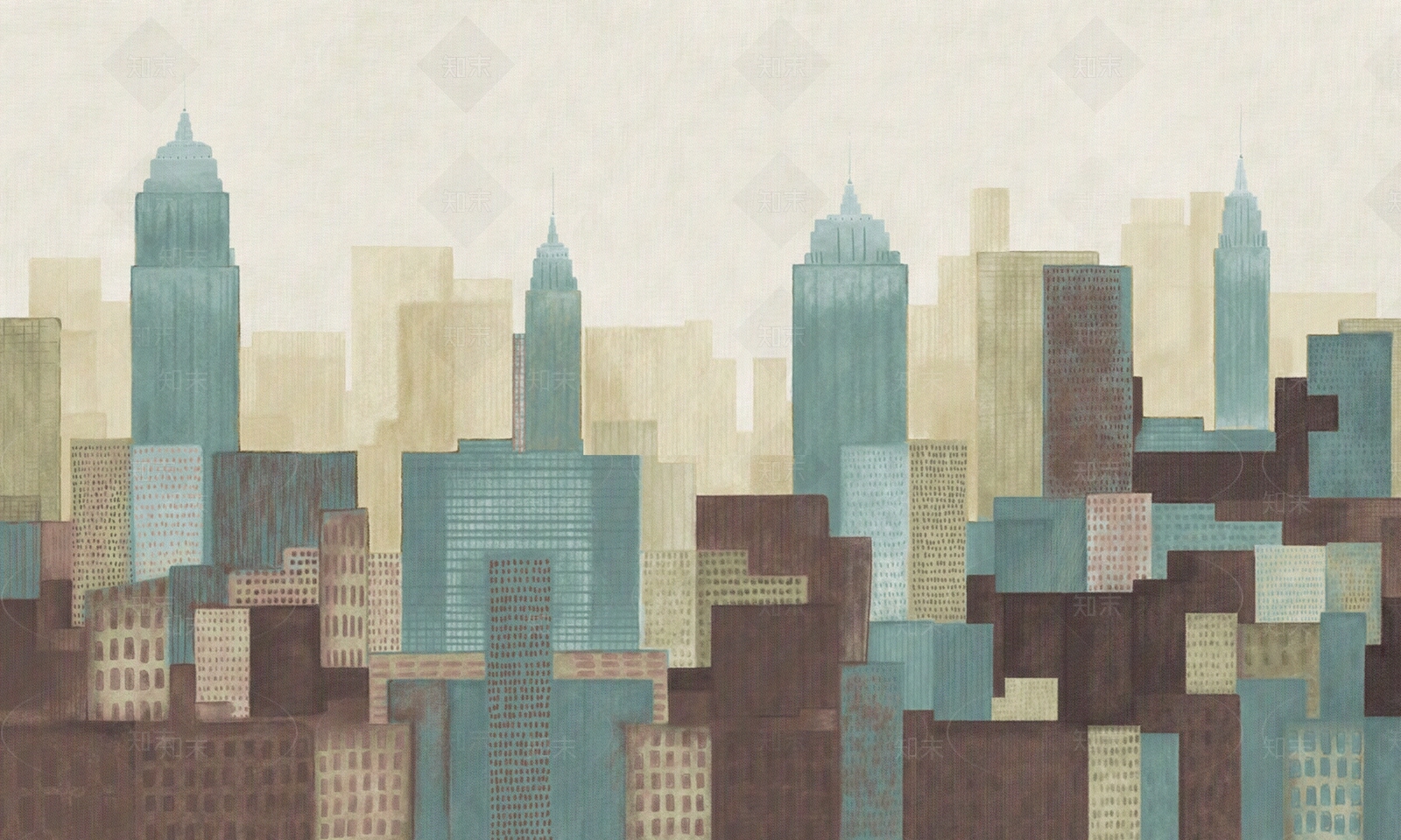 现代儿童房建筑壁布壁纸贴图下载【ID:1155922671】