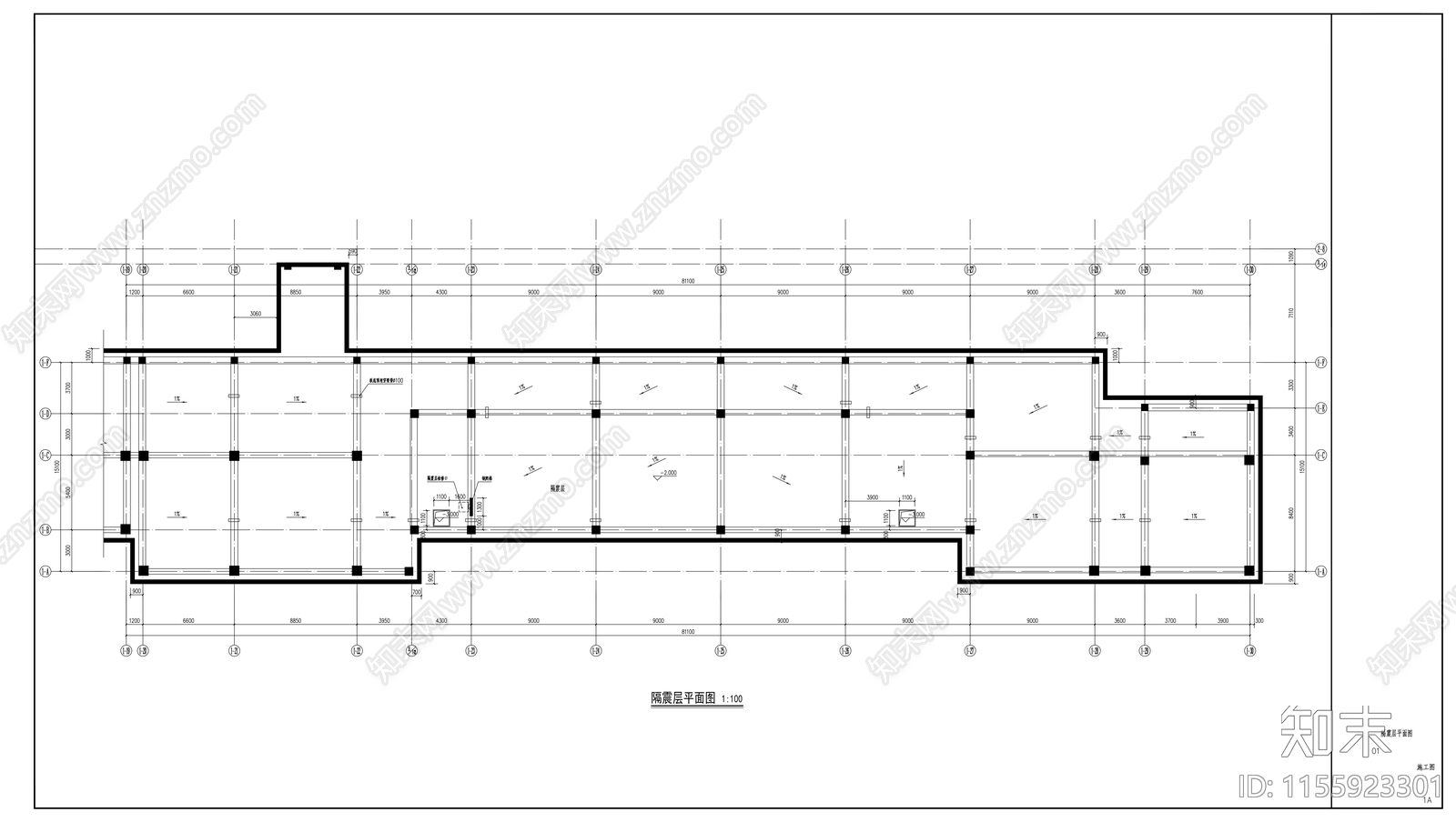 初中教学楼cad施工图下载【ID:1155923301】