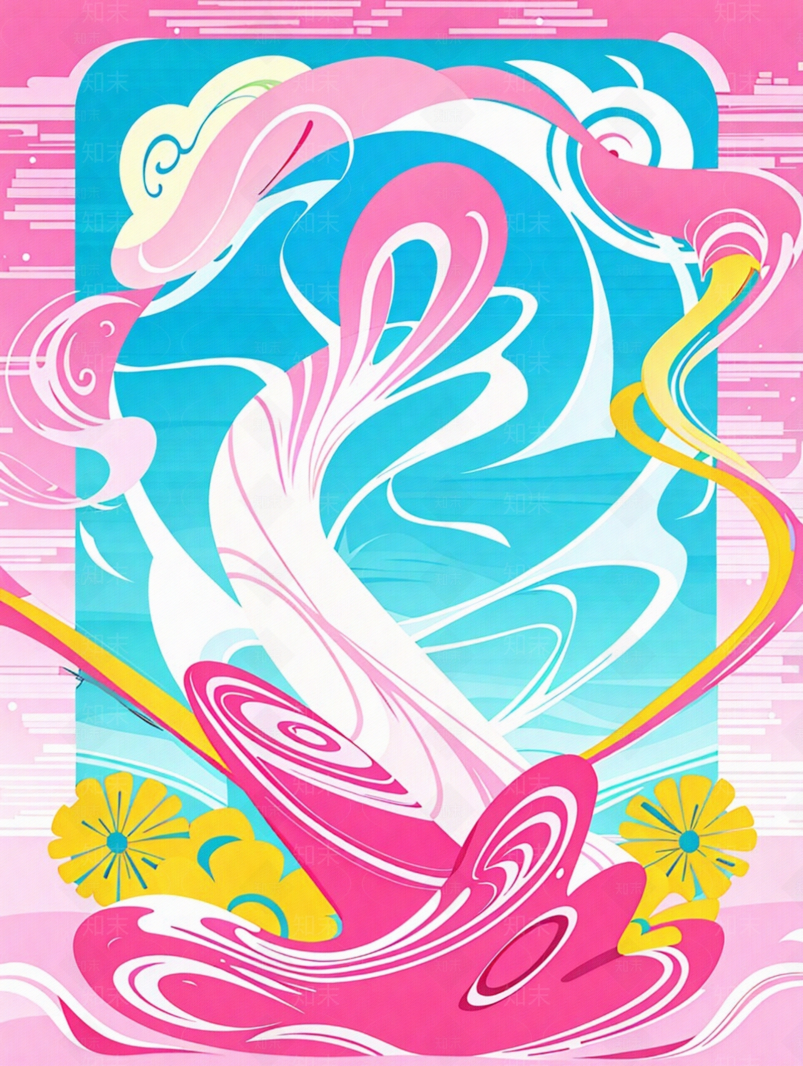 现代抽象粉色星空图案壁纸贴图下载【ID:1155922846】