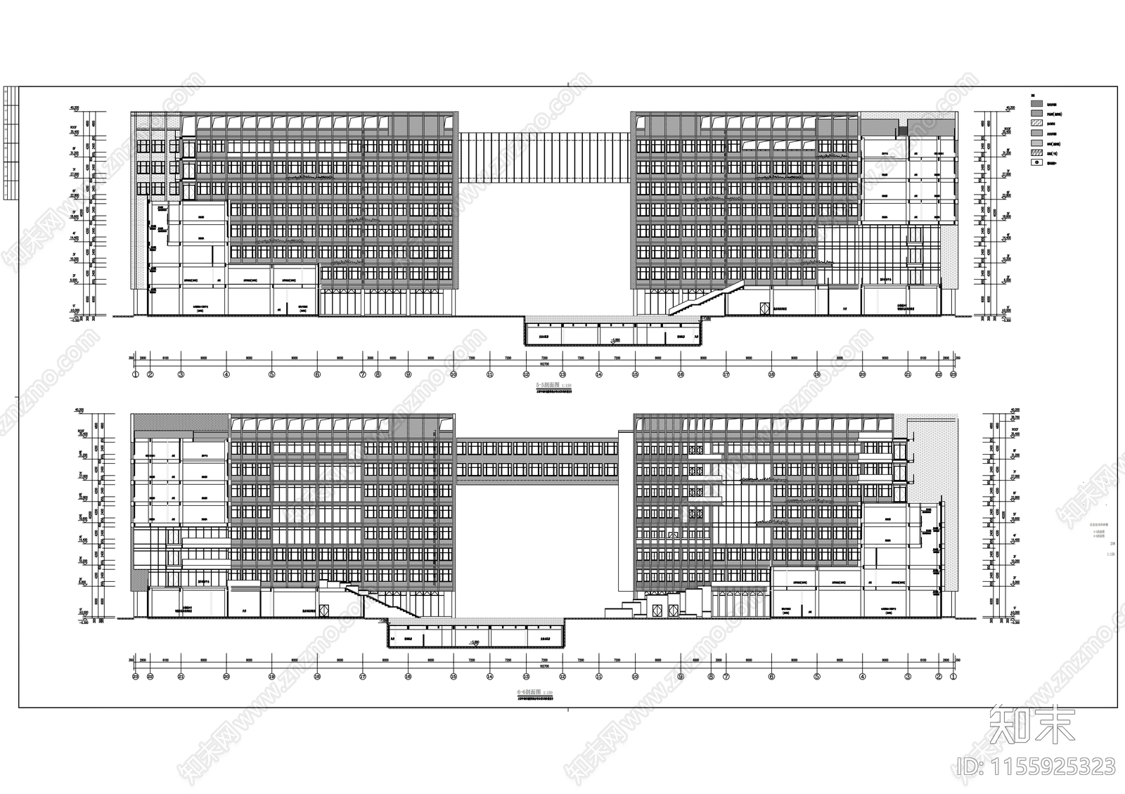 高校信息楼建筑节能绿cad施工图下载【ID:1155925323】