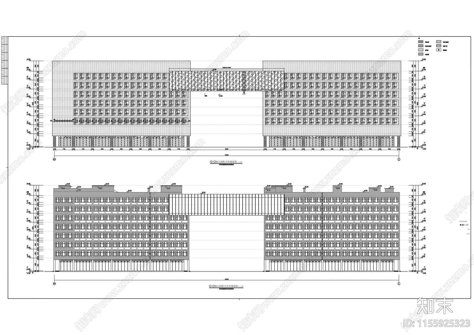 高校信息楼建筑节能绿cad施工图下载【ID:1155925323】